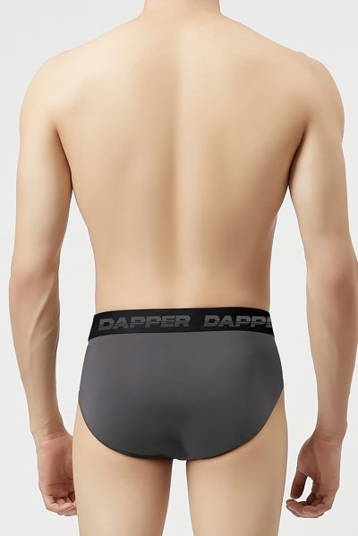 กางเกงชั้นในชาย Dapper Ultraflex Briefs – Grey (Pack 2 Pcs.)