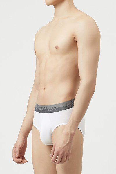 กางเกงชั้นในชาย Dapper Pima Cotton Briefs – White (Pack 2 Pcs.)