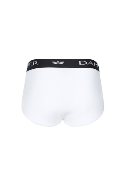 กางเกงชั้นในชาย Dapper Iconic Pima Cotton Briefs – White (Pack 2 Pcs.)