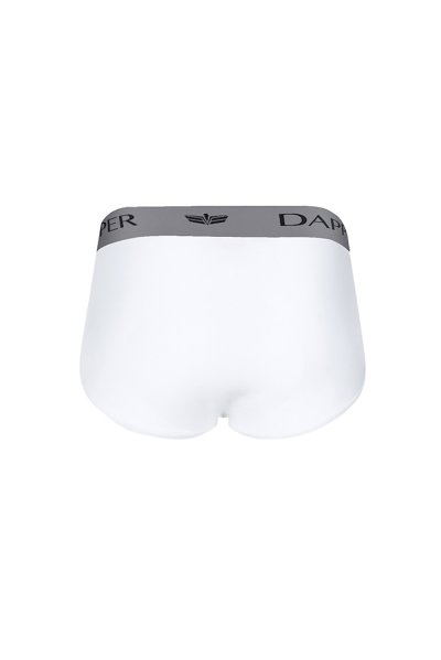 กางเกงชั้นในชาย Dapper Iconic Pima Cotton Briefs – White (Pack 2 Pcs.)