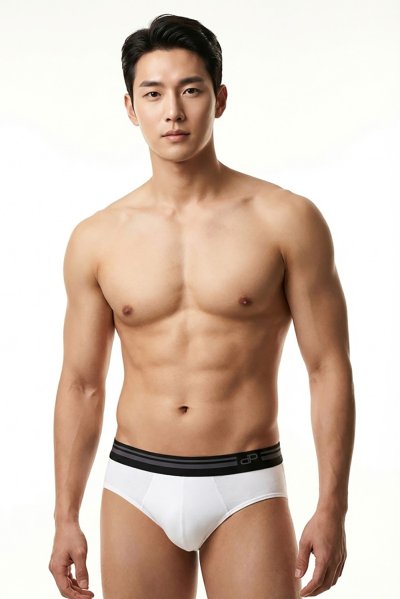กางเกงชั้นในชาย Dapper Pure Essential Briefs – White (Pack 3 Pcs.)