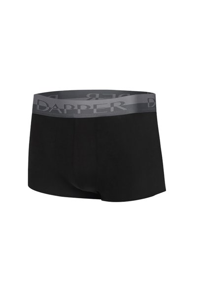 กางเกงชั้นในชาย Dapper Pima Cotton Trunks – Black (Pack 2 Pcs.)