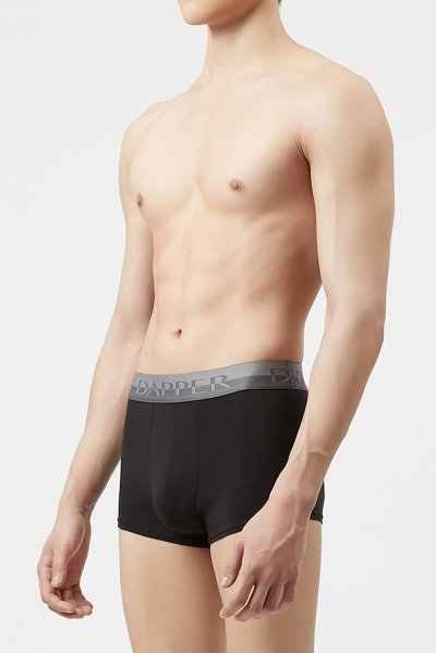 กางเกงชั้นในชาย Dapper Pima Cotton Trunks – Black (Pack 2 Pcs.)