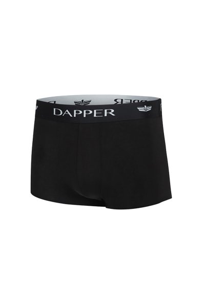 กางเกงชั้นในชาย Dapper Iconic Pima Cotton Trunks – Black (Pack 2 Pcs.)