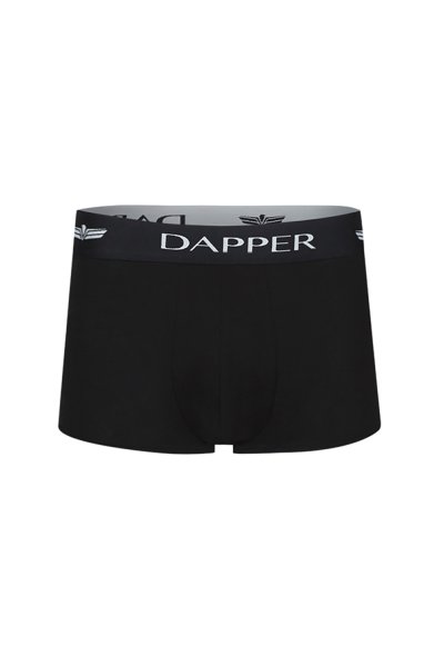 กางเกงชั้นในชาย Dapper Iconic Pima Cotton Trunks – Black (Pack 2 Pcs.)