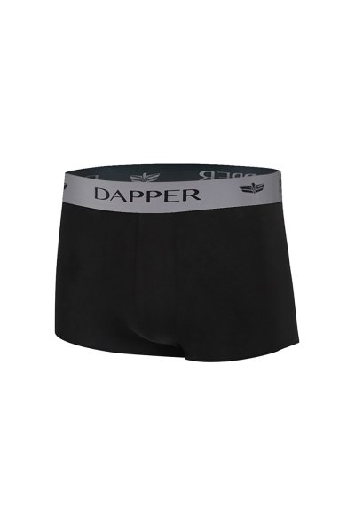 กางเกงชั้นในชาย Dapper Iconic Pima Cotton Trunks – Black (Pack 2 Pcs.)