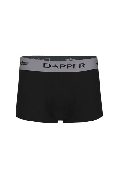 กางเกงชั้นในชาย Dapper Iconic Pima Cotton Trunks – Black (Pack 2 Pcs.)