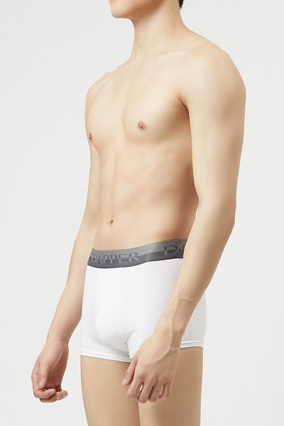 กางเกงชั้นในชาย Dapper Pima Cotton Trunks – White (Pack 2 Pcs.)