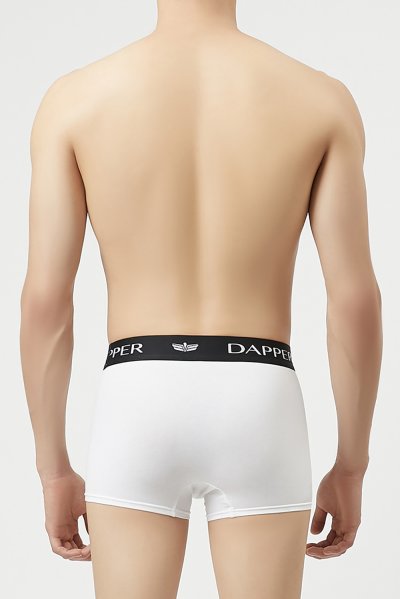 กางเกงชั้นในชาย Dapper Iconic Pima Cotton Trunks – White (Pack 2 Pcs.)