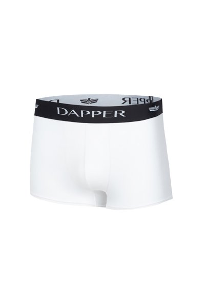 กางเกงชั้นในชาย Dapper Iconic Pima Cotton Trunks – White (Pack 2 Pcs.)