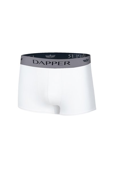 กางเกงชั้นในชาย Dapper Iconic Pima Cotton Trunks – White (Pack 2 Pcs.)