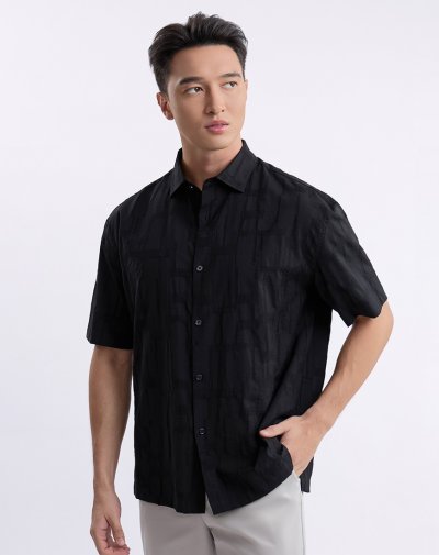 เสื้อเชิ้ตแขนสั้น Tonal Jacquard Shirt