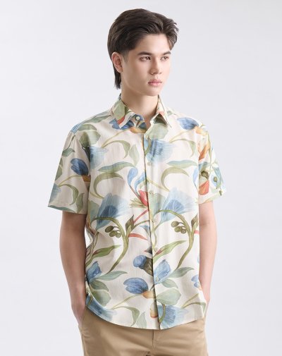 เสื้อเชิ้ตแขนสั้น Sunlit Floral Print Shirt