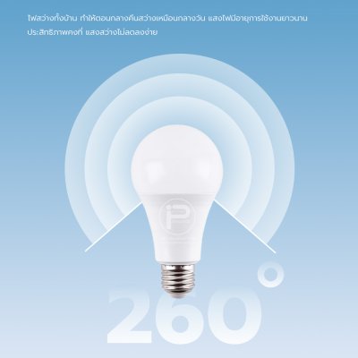 หลอดไฟ LED Bulb light ซื้อ 8 แถม 2 = ได้ถึง 10 หลอด : ขั้วเกลียว E27 ไฟ 220 V มีขนาด 3W 5 W 9W 12W 15W 18W