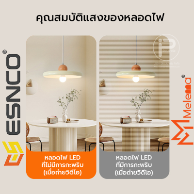 ESNCO (เซท 10 ดวง) หลอดไฟ LED โคมไฟบ้าน หลอดไฟแสงขาว แสงวอม