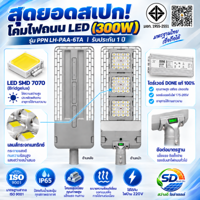 LED STREET LIGHT โคมไฟถนน รุ่น PPN LH-PAA-6TA