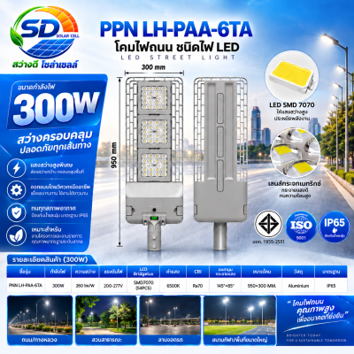 LED STREET LIGHT โคมไฟถนน รุ่น PPN LH-PAA-6TA