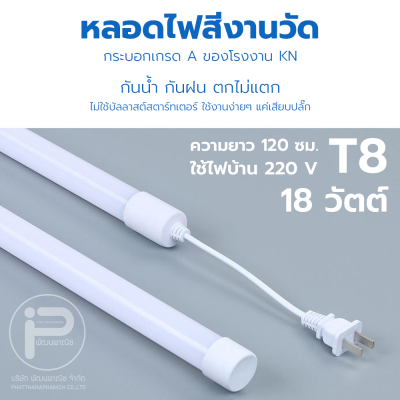 หลอดไฟงานวัด T8 (มีปลั๊ก) ยกลัง 30 หลอด