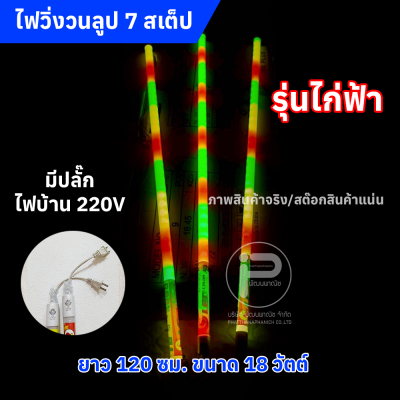 หลอดไฟสีวิ่งวนลูปยาว 1.20 cm (ยกลัง) ไฟบ้าน 220V มีให้เลือก 2 รุ่น (รุ่น KN และ รุ่นไก่ฟ้า)