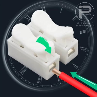 กิ๊ปต่อสายไฟ เต๋าต่อสายไฟ 2 ช่อง ตัวต่อสายไฟ แบบหนีบ ขั้วต่อสายไฟ กิ๊บต่อสายไฟแบบกดเสียบ