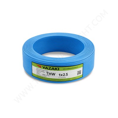 สายไฟTHW 2.5 SQ.MM. สีฟ้า (ขด) (YAZAKI)