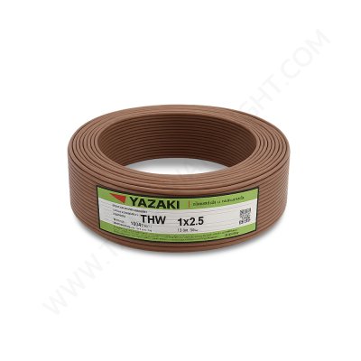 สายไฟTHW 2.5 SQ.MM. สีน้ำตาล (ขด) (YAZAKI)