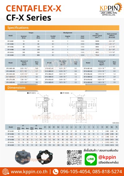 ยางยอย CF-X Centaflex X Coupling Miki Pulley Centa จากบริษัท เคพีพิน