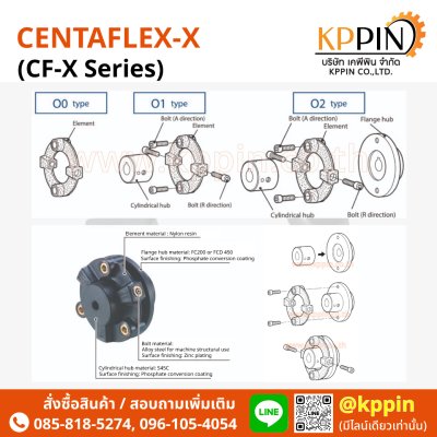 ยางยอย CF-X Centaflex X Coupling Miki Pulley Centa จากบริษัท เคพีพิน