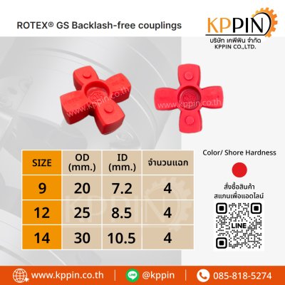 ยางยอย KTR Rotex GS สีแดง KTR Rotex Spider Type GS Red GS 9 12 14 ยางยอย KTR Rotex GS สีแดง KTR Rotex Spider Type GS Red GS 9 12 14