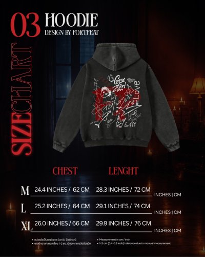 [ LOT2 : Pre-Order ] YTD-FM-Hoodie ( Design by FortPeat )