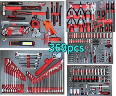 ตู้เครื่องมือ7ชั้น พร้อมเครื่องมือ 369ชิ้น รุ่น SK-369