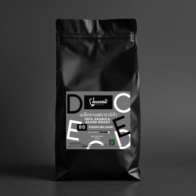 เมล็ดกาแฟคั่วสด สูตร S5 (Premium Dark) คั่วเข้ม