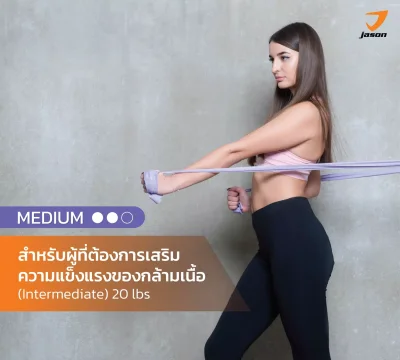 JASON แผ่นยางยืดออกกำลังกาย RESISTANCE BAND COMBO