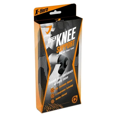 JASON X-Hero Open Knee Support Black - เจสัน ผ้าซัพพอร์ต หัวเข่า แบบเปิด