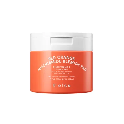 T'else Red Orange Niacinamide Blemish Pad 70 แผ่น