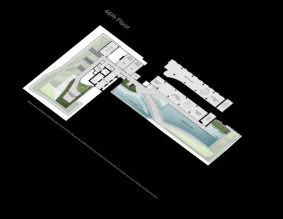 LIFE Sukhumvit-Rama 4 46th floor facility layout with pools and sky lounge