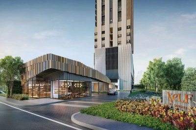 XELF by Sansiri condominium entrance on Rama IV