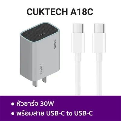 A18C สีเทา พร้อมสาย C to C