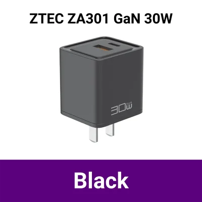 หัวชาร์จ 2 พอร์ต ZTEC ZA301 สีดำ