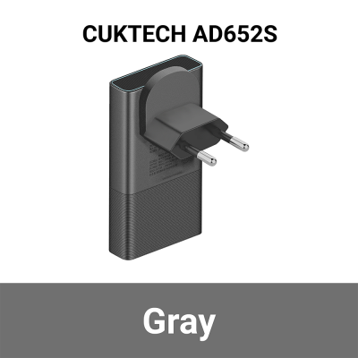 หัวชาร์จ TYPE C CUKTECH GaN3 AD652S 65W GR