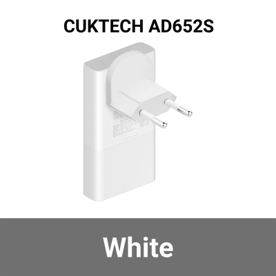 หัวชาร์จ TYPE C CUKTECH GaN3 AD652S 65W WH