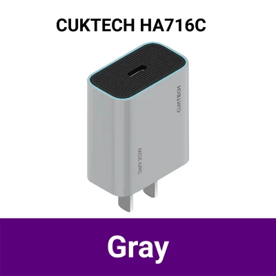 หัวชาร์จ TYPE C CUKTECH HA716C GR