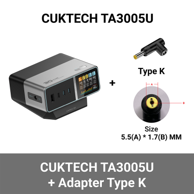  แท่นชาร์จตั้งโต๊ะ_CUKTECH_TA3005U_300W_type_K