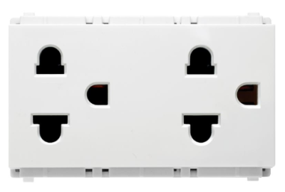 เต้ารับ3 ขา มีกราวด์ PHILIPS LEAF สีขาว