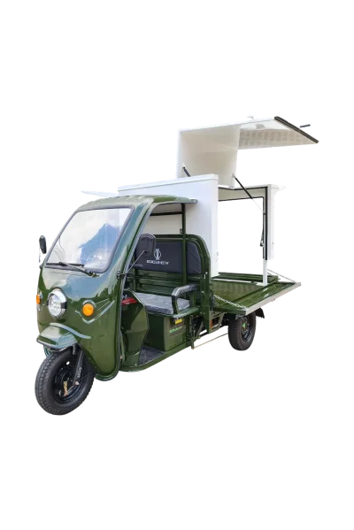 SATSEV รถสามล้อไฟฟ้าตู้บรรทุกท้ายรถเท่าหลังคา