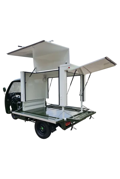 SATSEV รถสามล้อไฟฟ้าตู้บรรทุกท้ายรถเท่าหลังคา