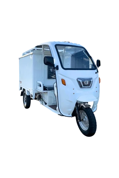 T BOX รถสามล้อไฟฟ้าแบบบรรทุกมีกล่องใส่สินค้าตรงกระบะ