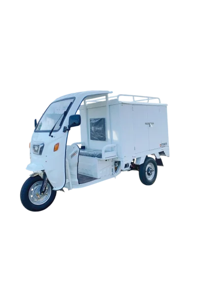 T BOX รถสามล้อไฟฟ้าแบบบรรทุกมีกล่องใส่สินค้าตรงกระบะ