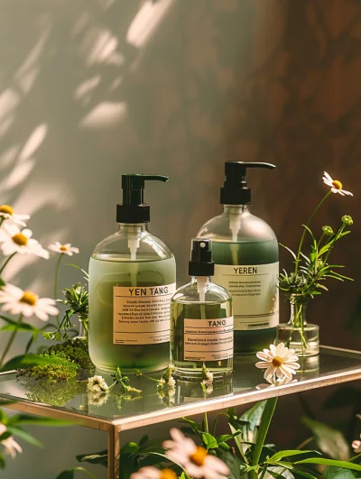 Soap with flowers and a butterfly