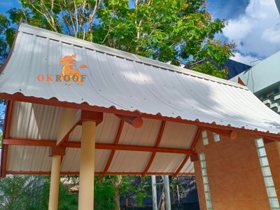 ตัวอย่างงานติดตั้งแผ่นหลังคา OK ROOF ที่เชียงใหม่